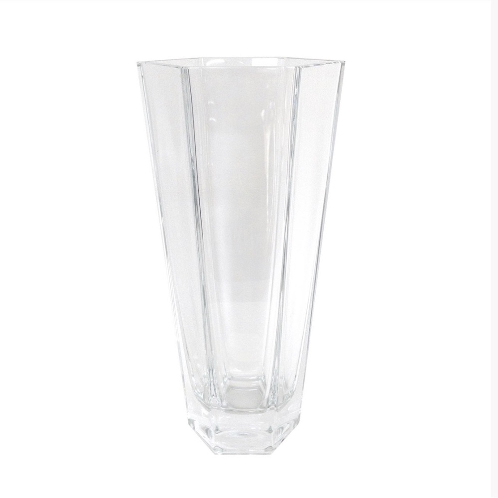 𝐑𝐚𝐫𝐞 𝐟𝐢𝐧𝐝! Tiffany & Co Frank Lloyd Wright Crystal Hex Vase 1986